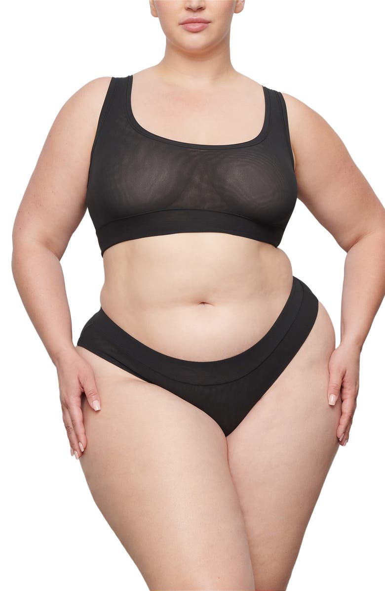 SKIMS Summer Mesh Scoop Bralette, Alternate, color,