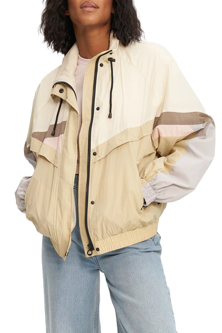 Liberty Colorblock Rain Jacket, Main, color, OYSTER