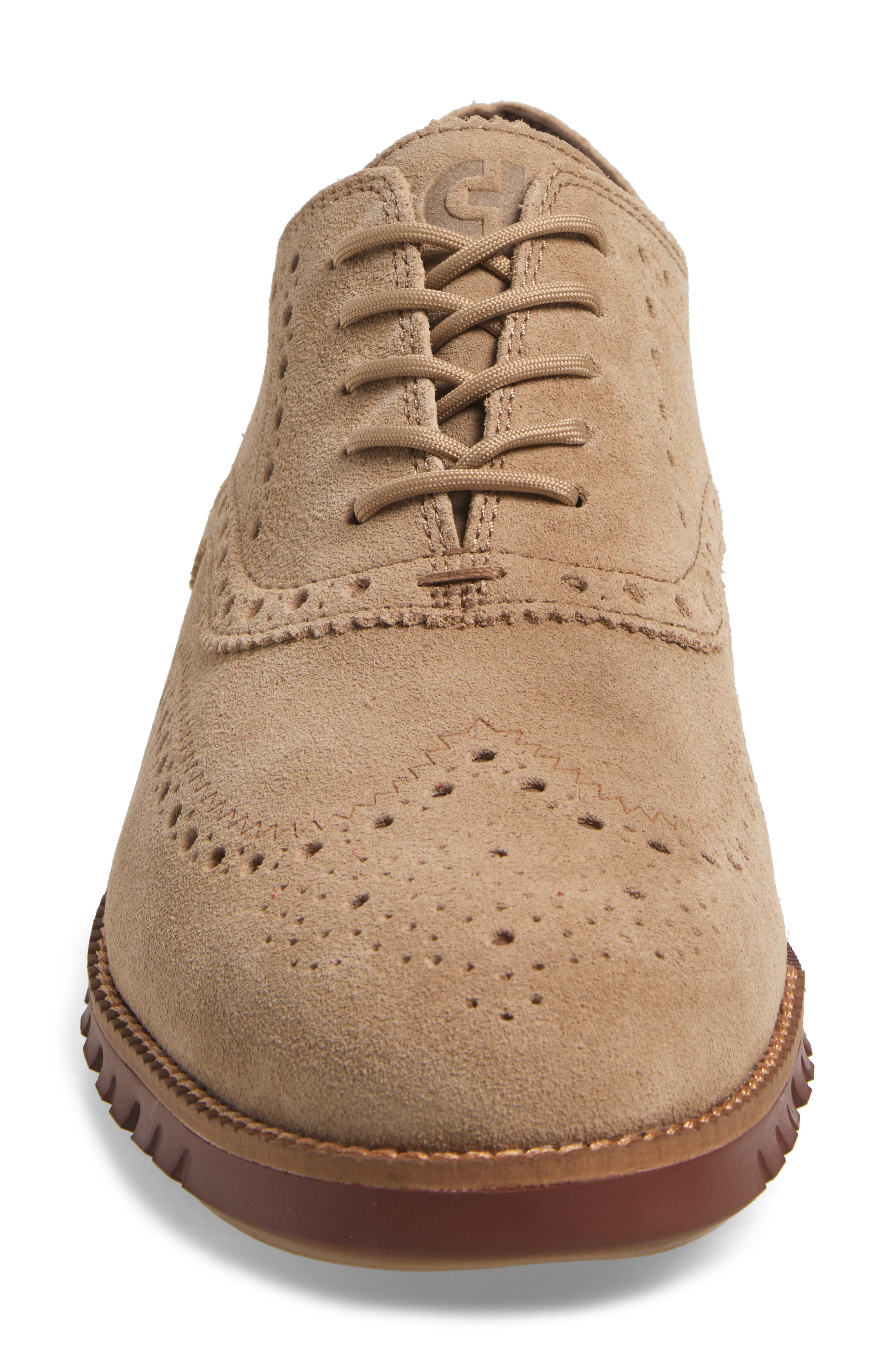 Cole Haan 'ZeroGrand' Wingtip, Alternate, color, Dark Latte Suede Natural