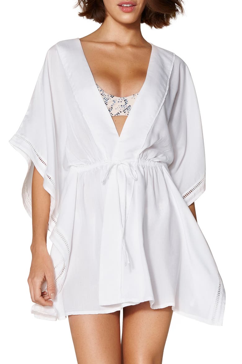 ViX Embroidered Cover-Up Wrap, Main, color, WHITE