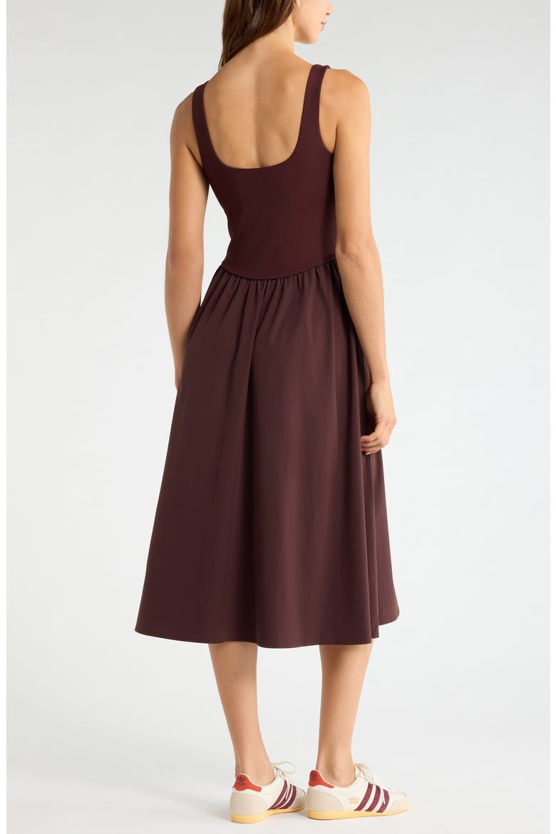 Effortless Sleeveless Midi Dress, Alternate, color, BROWN RISTRETTO
