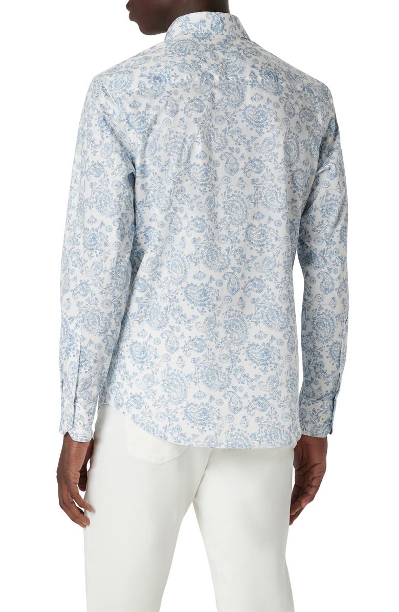 Bugatchi Julian Paisley Print Button-Up Shirt, Alternate, color, 