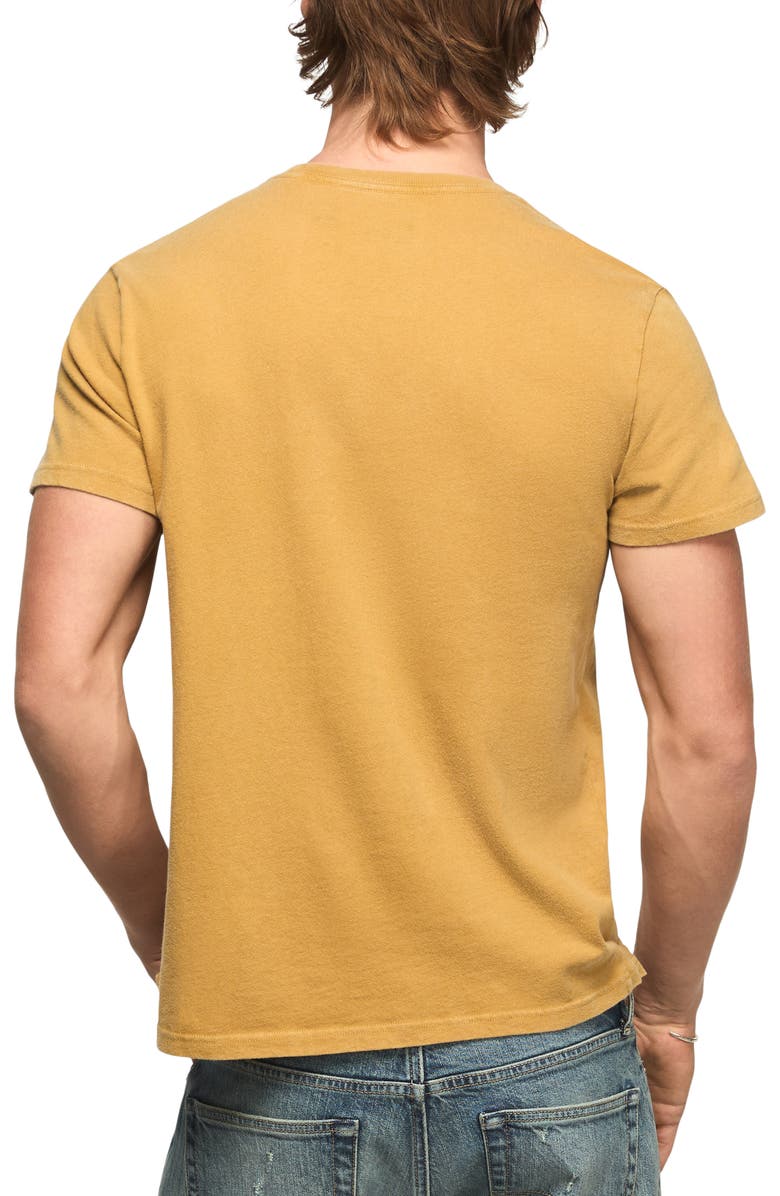 Lucky Brand Corona Logo Embroidered T-Shirt, Alternate, color, Mustard Gold