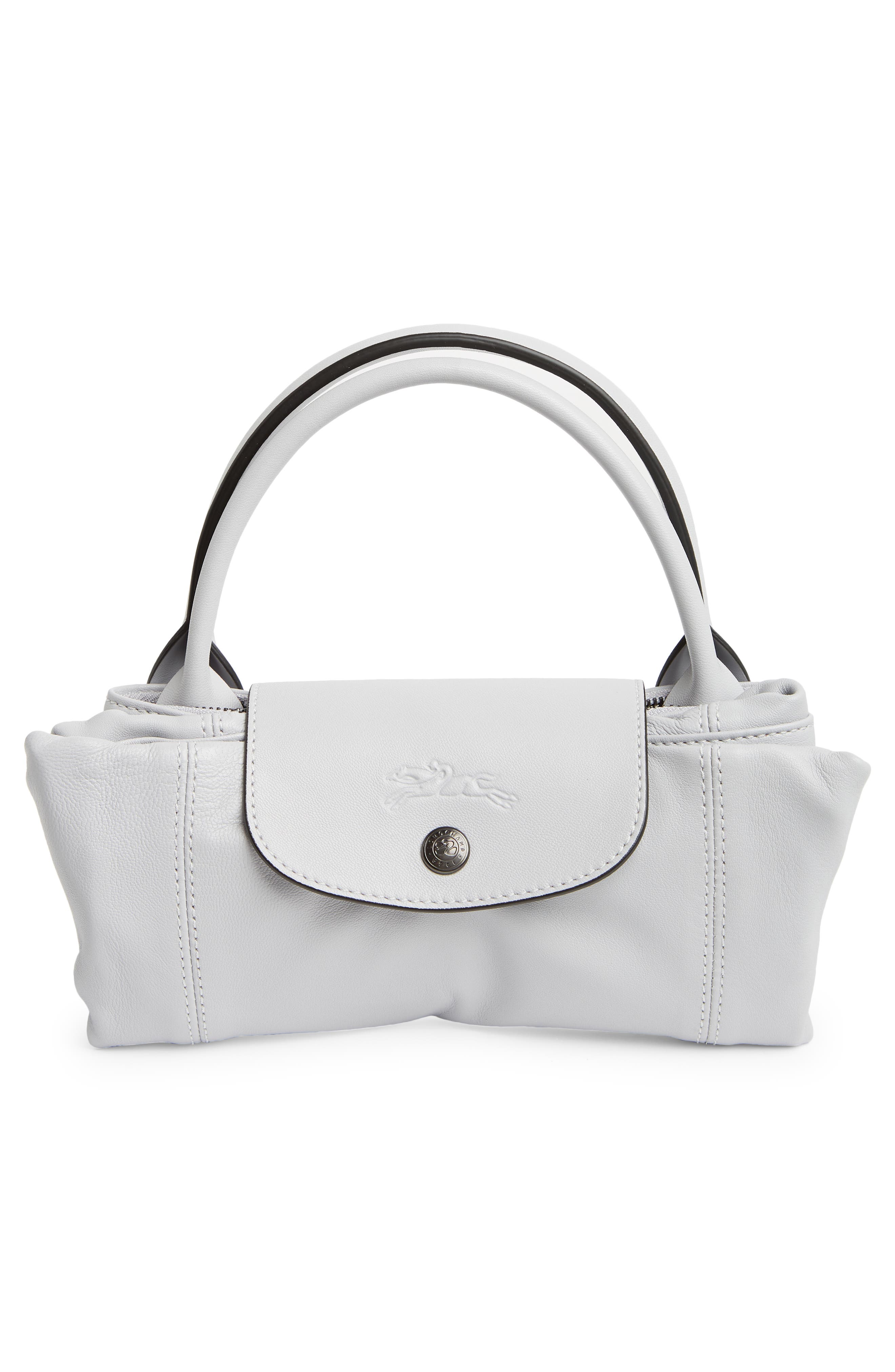 Longchamp Le Pliage Leather Top Handle Bag, Alternate, color, 