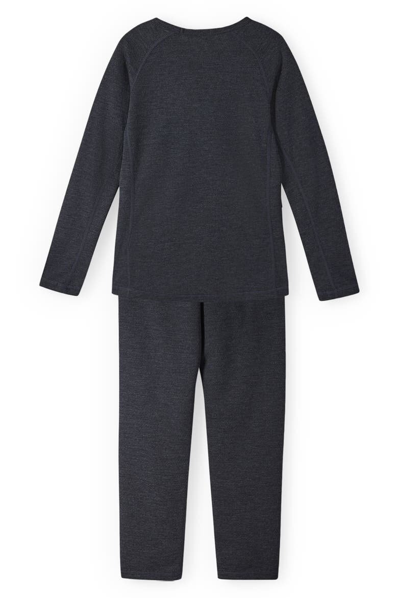 Kids' Lani Thermal Top & Pants Set, Alternate, color, BLACK MELANGE