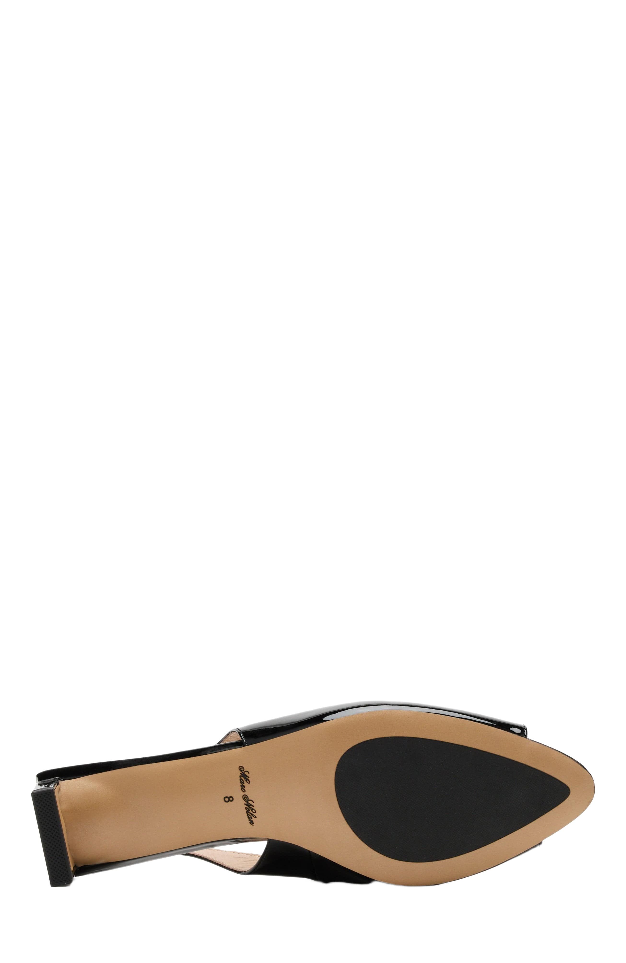 MARC NOLAN Carmen Slingback Peep Toe Heels, Alternate, color, Black Patent