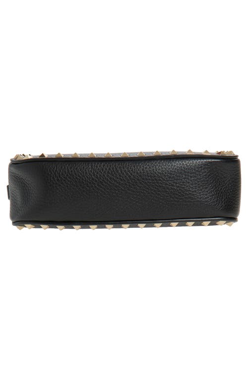 Valentino Womens Rockstud Leather Mini Crossbody Bag Nero In Black