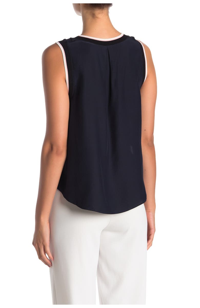 Cinq à Sept Lenore V-Neck Silk Blouse, Alternate, color,