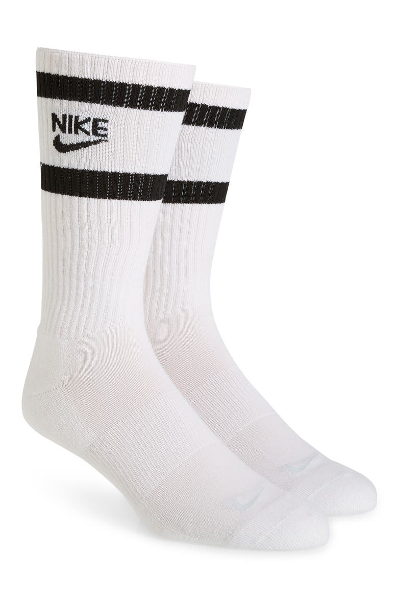 2-Pack Crew Socks, Main, color, WHITE/ BLACK