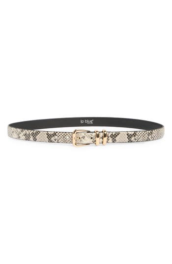 Linea Pelle Faux Python Print Keeper Belt