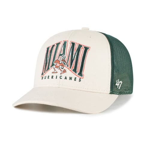 Men's '47  Natural Miami Hurricanes Drawbridge Trucker Adjustable Hat