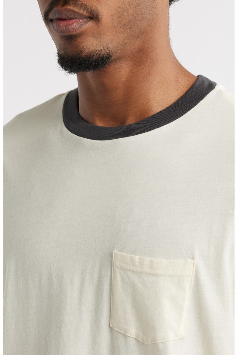 Trophy Long Sleeve Organic Cotton Ringer T-Shirt, Alternate, color, FIELD WHITE