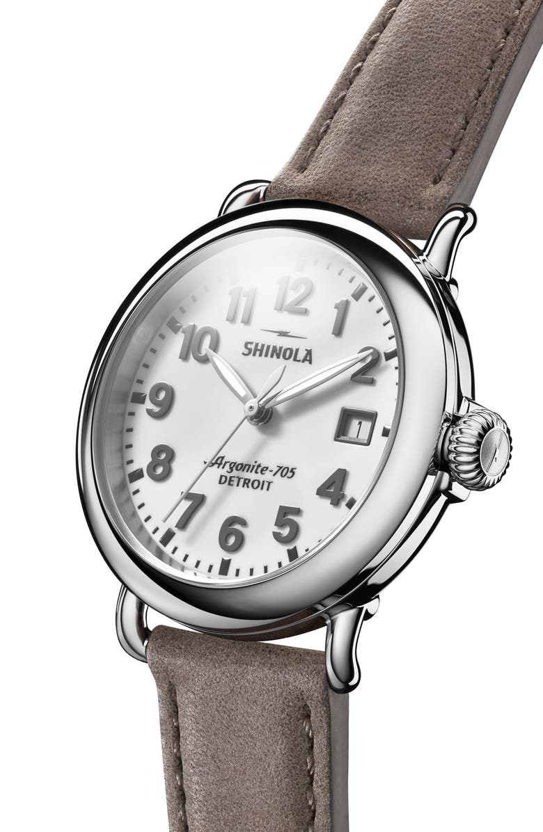 Shinola The Runwell Leather Strap Watch, 36mm, Alternate, color, 