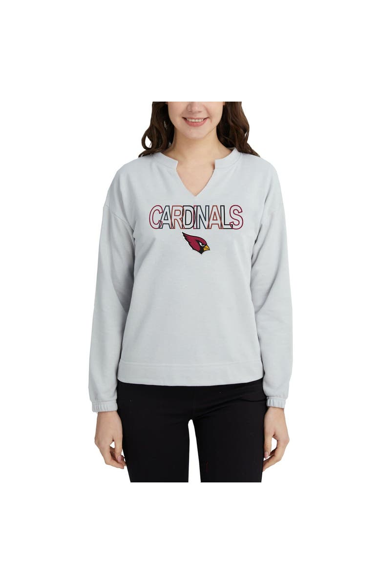 CONCEPTS SPORT Women's Concepts Sport Gray Arizona Cardinals Sunray Notch Neck Long Sleeve T-Shirt, Alternate, color, 