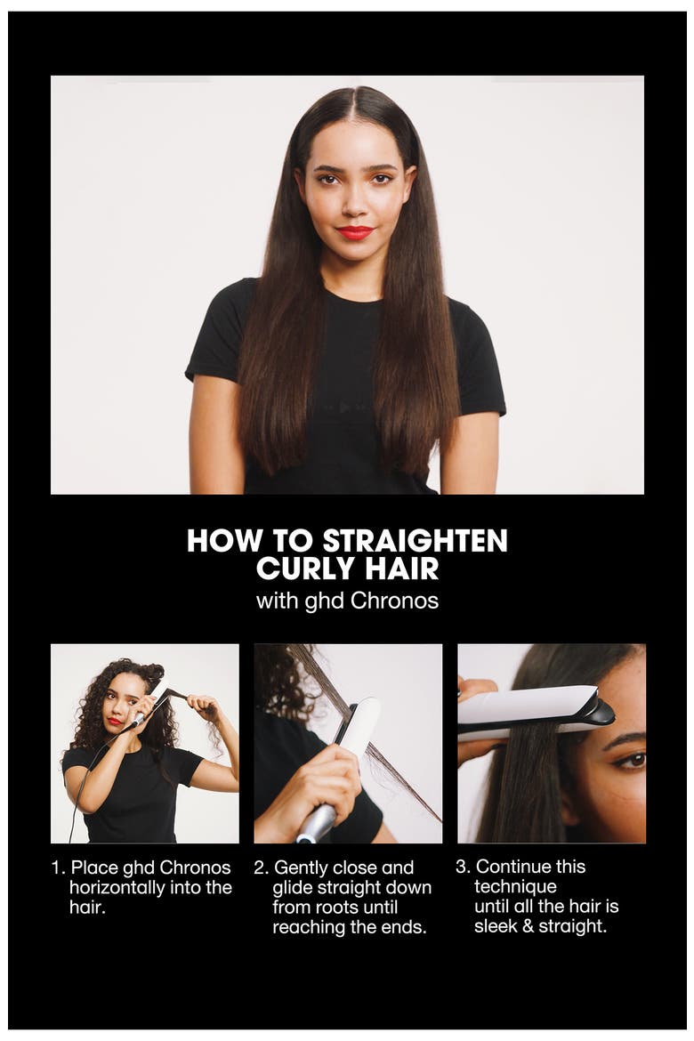 Chronos Styler 1-Inch Flat Iron, Alternate, color, BLACK