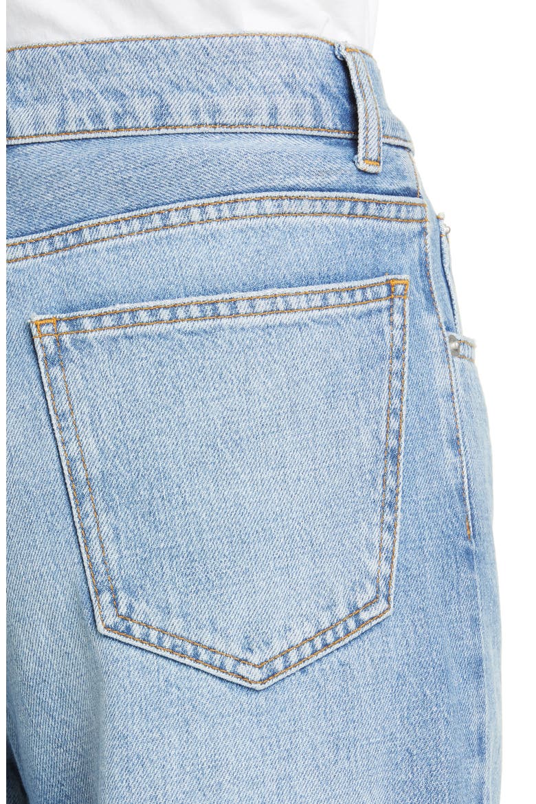 Wide Flare Leg Jeans, Alternate, color, BLEACHED DENIM