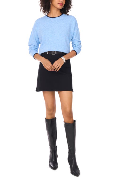 Vince Camuto Tipped Crewneck Sweater In Multi