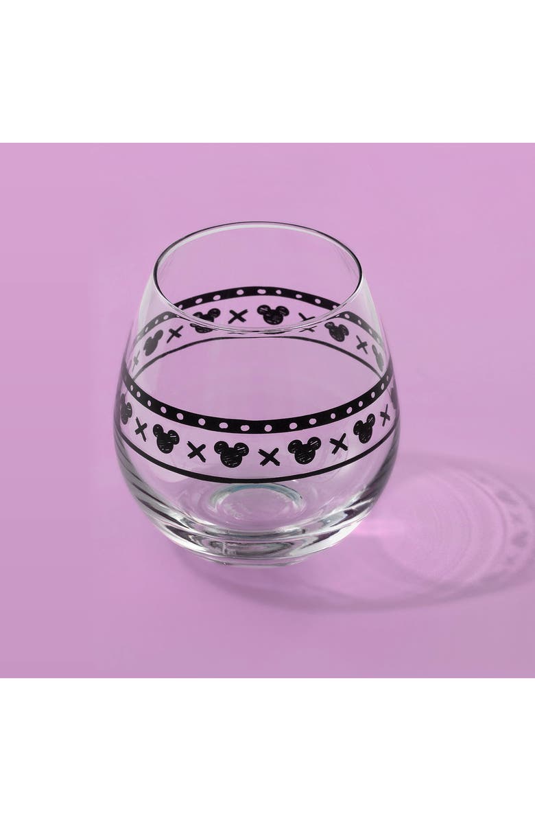 JoyJolt Disney Geo Picnic Wine Glasses - Set of 4, Alternate, color, Glass