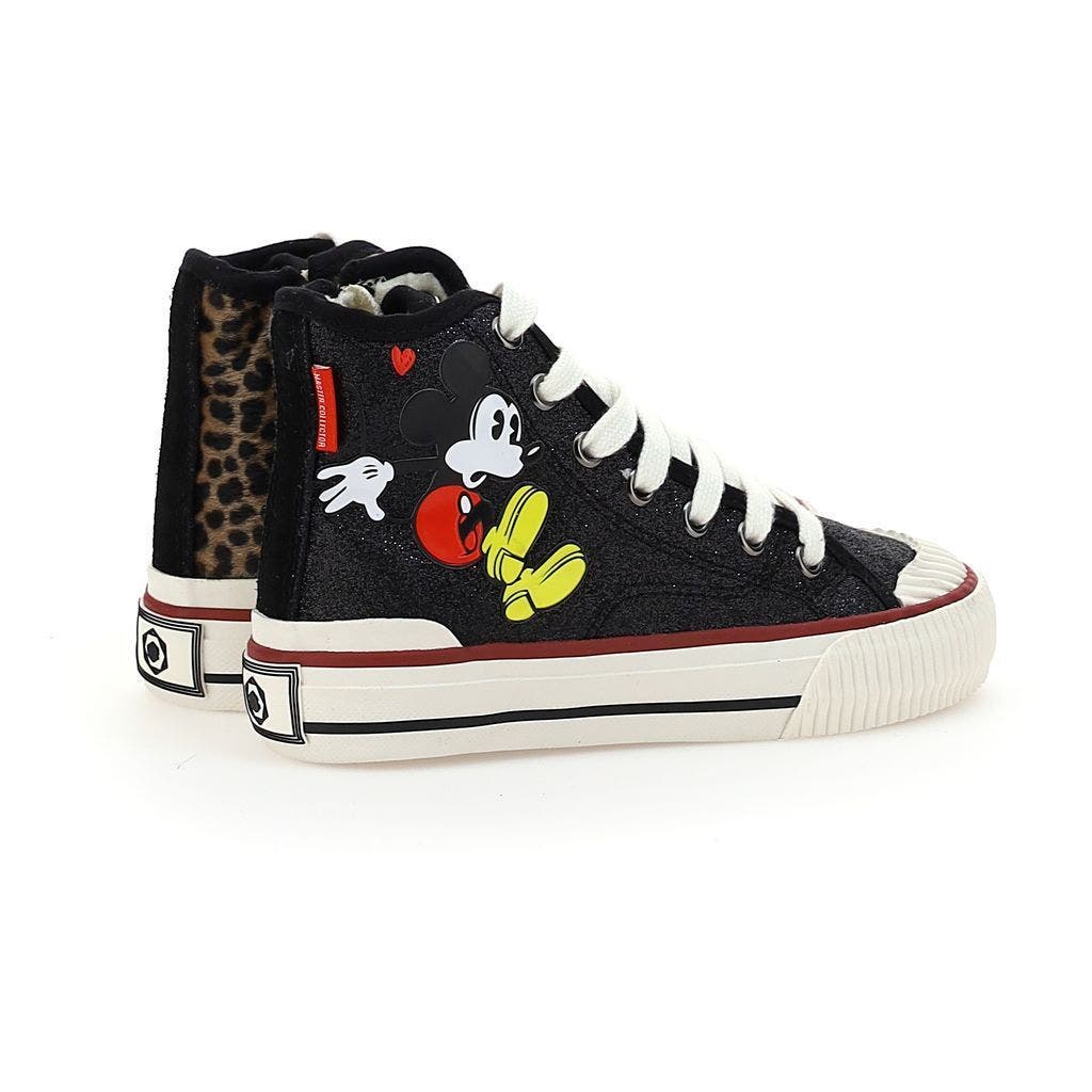 Master of Arts Mickey Leopard High Top Sneakers, Alternate, color, Black