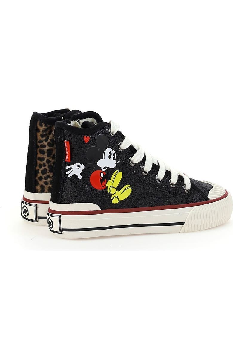 Master of Arts Mickey Leopard High Top Sneakers, Alternate, color, Black