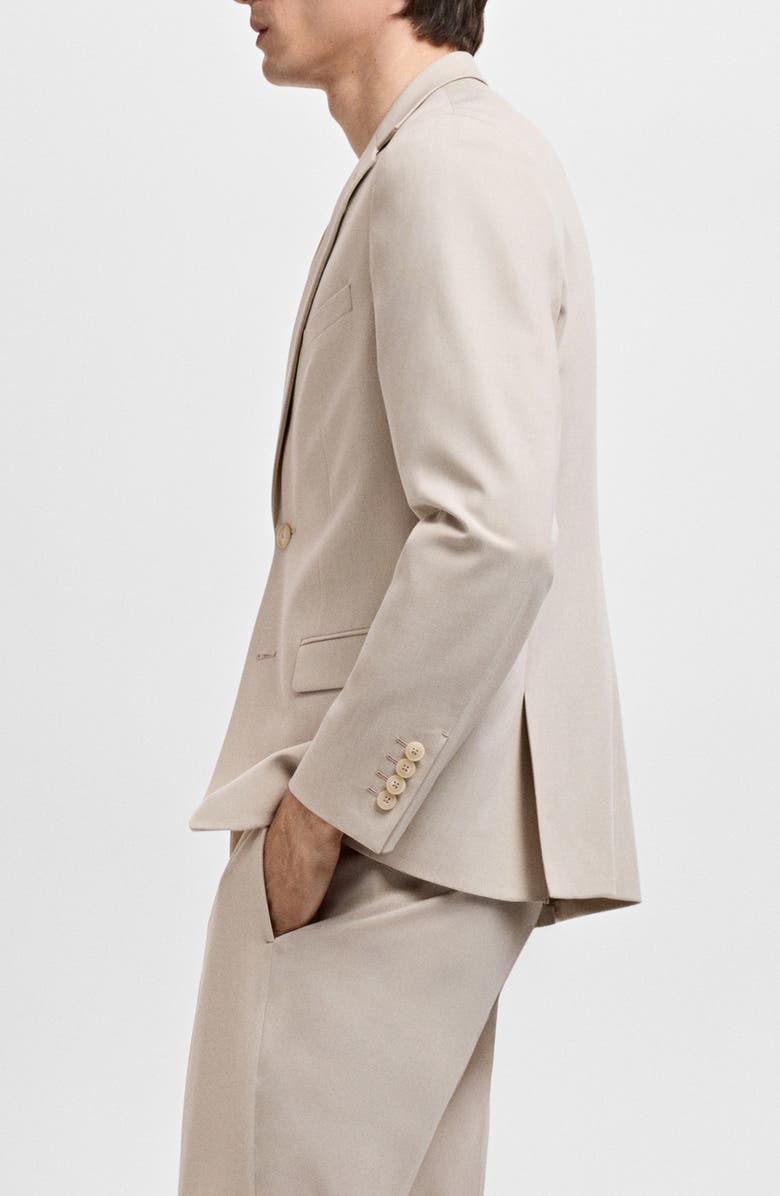 MANGO Slim Fit Suit Jacket, Alternate, color, Beige