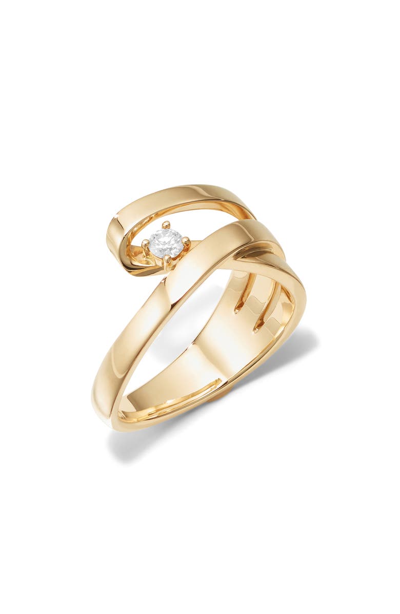 LANA 14K Gold Solo Illusion Diamond Ring, Main, color, Yellow Gold