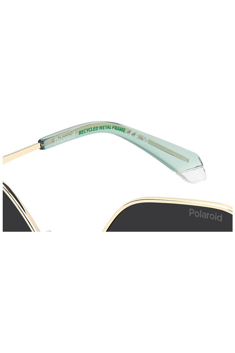 56mm Polarized Gradient Square Sunglasses, Alternate, color, GOLD/ GREY