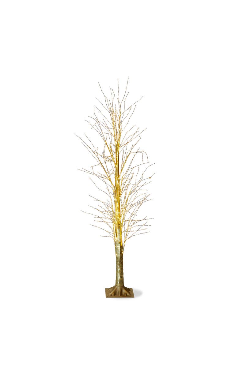 tag Gold Twinkle LED Pine Tree Artificial Holiday Decor Indoor, Main, color, Gold