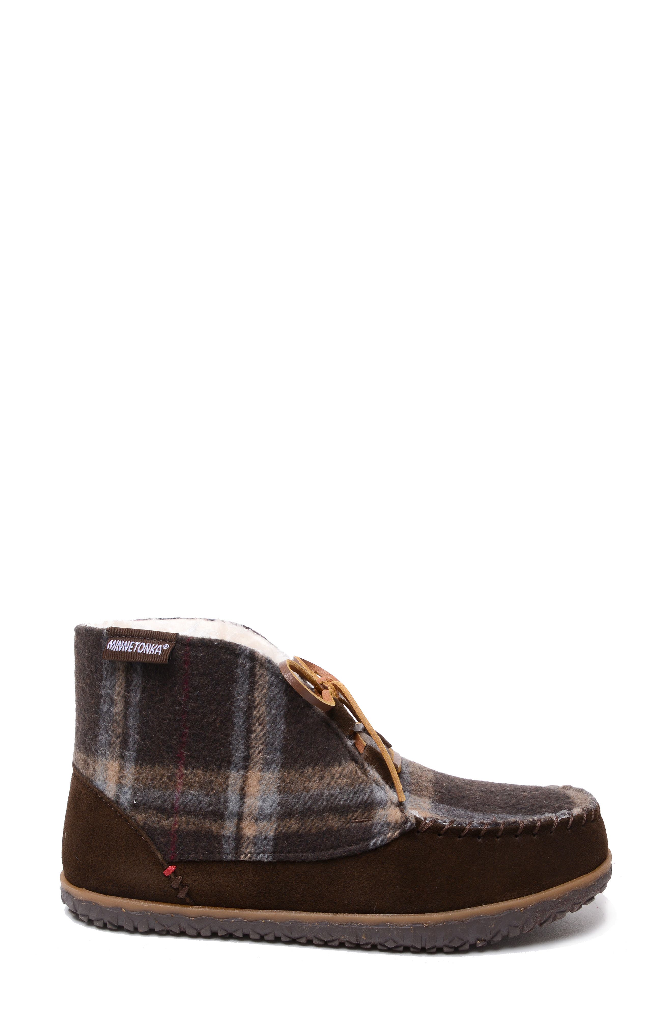 Torrey Faux Fur Lined Slipper Bootie, Alternate, color, CHOCOLATE MULTI