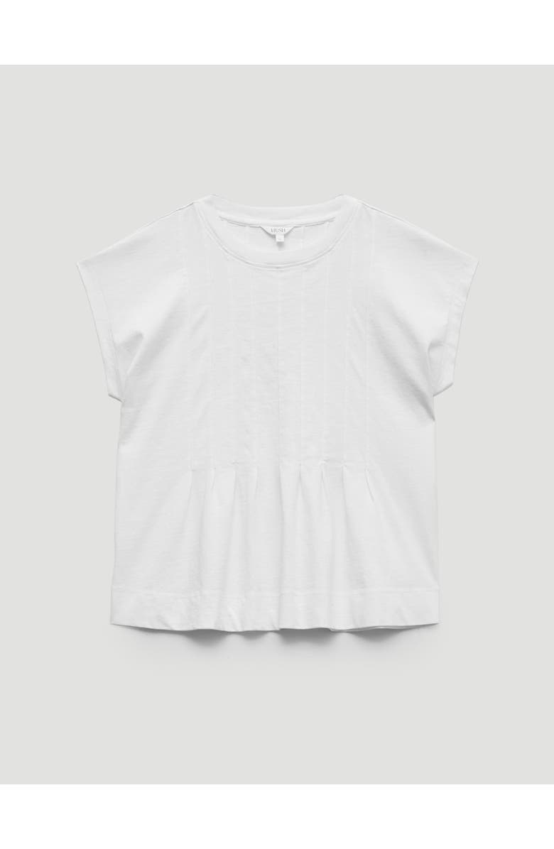 Hush Ellery Pleat Release T-Shirt, Alternate, color, Ecru White
