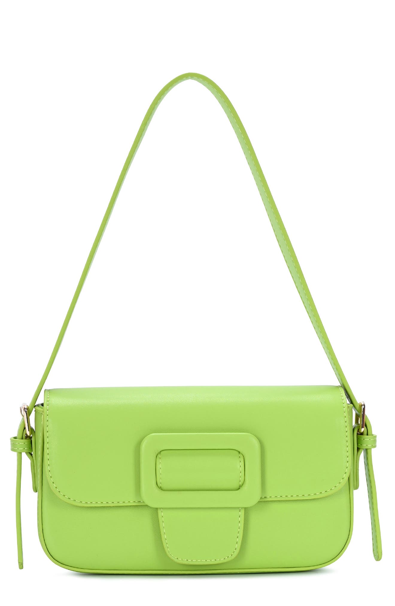 Buckle Baguette Shoulder Bag