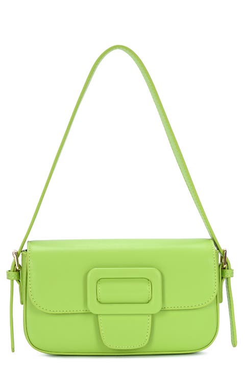 Buckle Baguette Shoulder Bag
