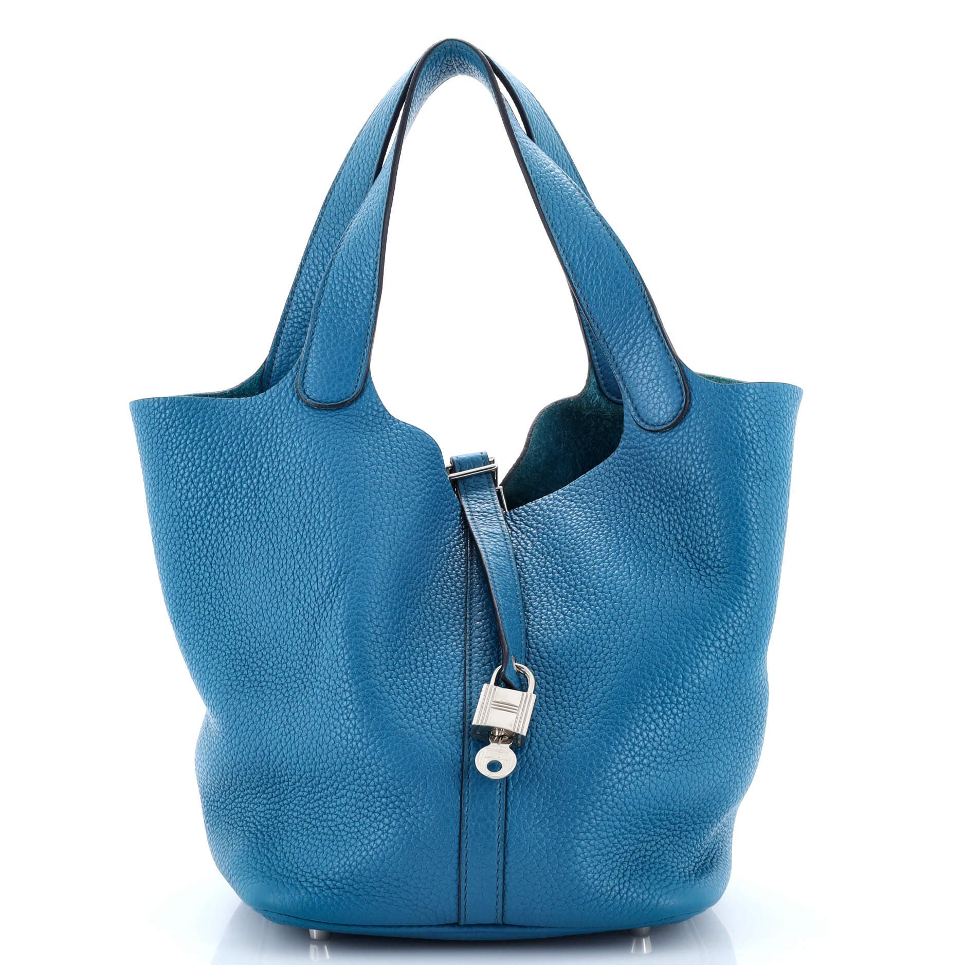 Picotin Lock Bag Clemence MM, Main, color, Blue