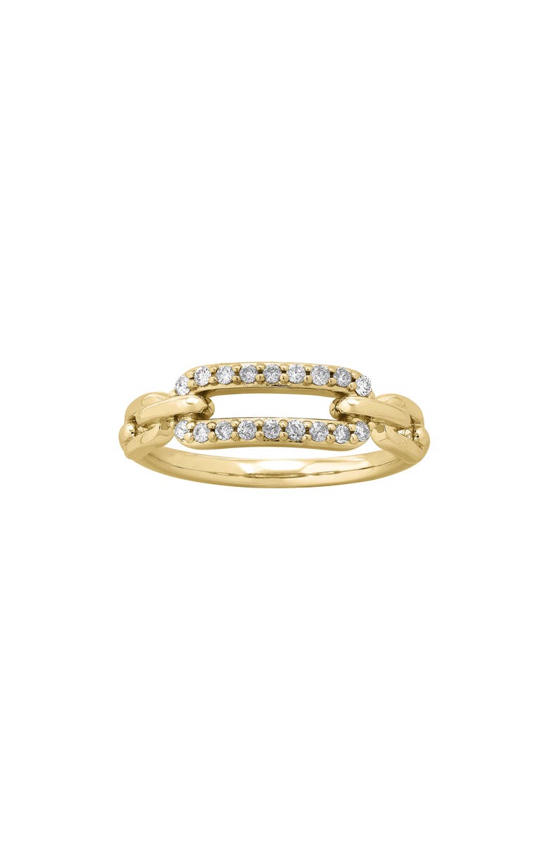 Frankie & Zoe Diamond Paperclip Ring, Alternate, color, Yellow Gold