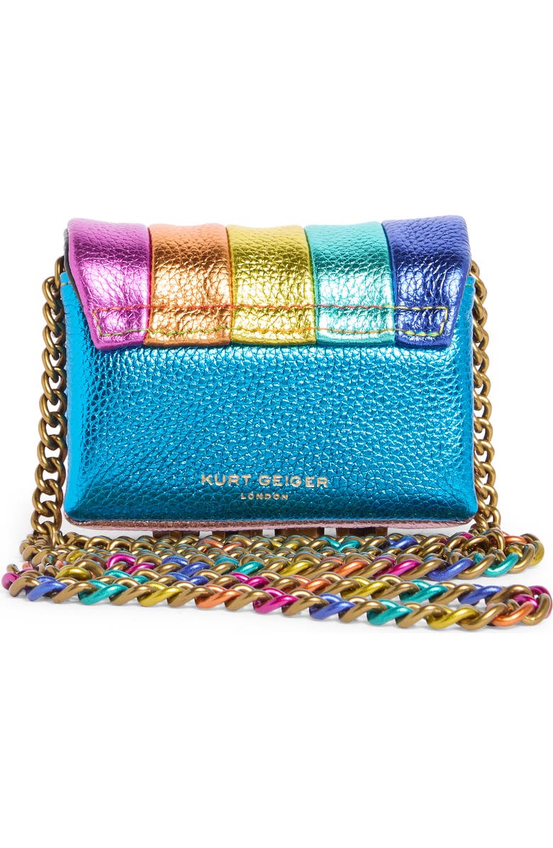 Kurt Geiger London Nano Kensington Leather Crossbody Bag, Alternate, color, Rainbow Multi