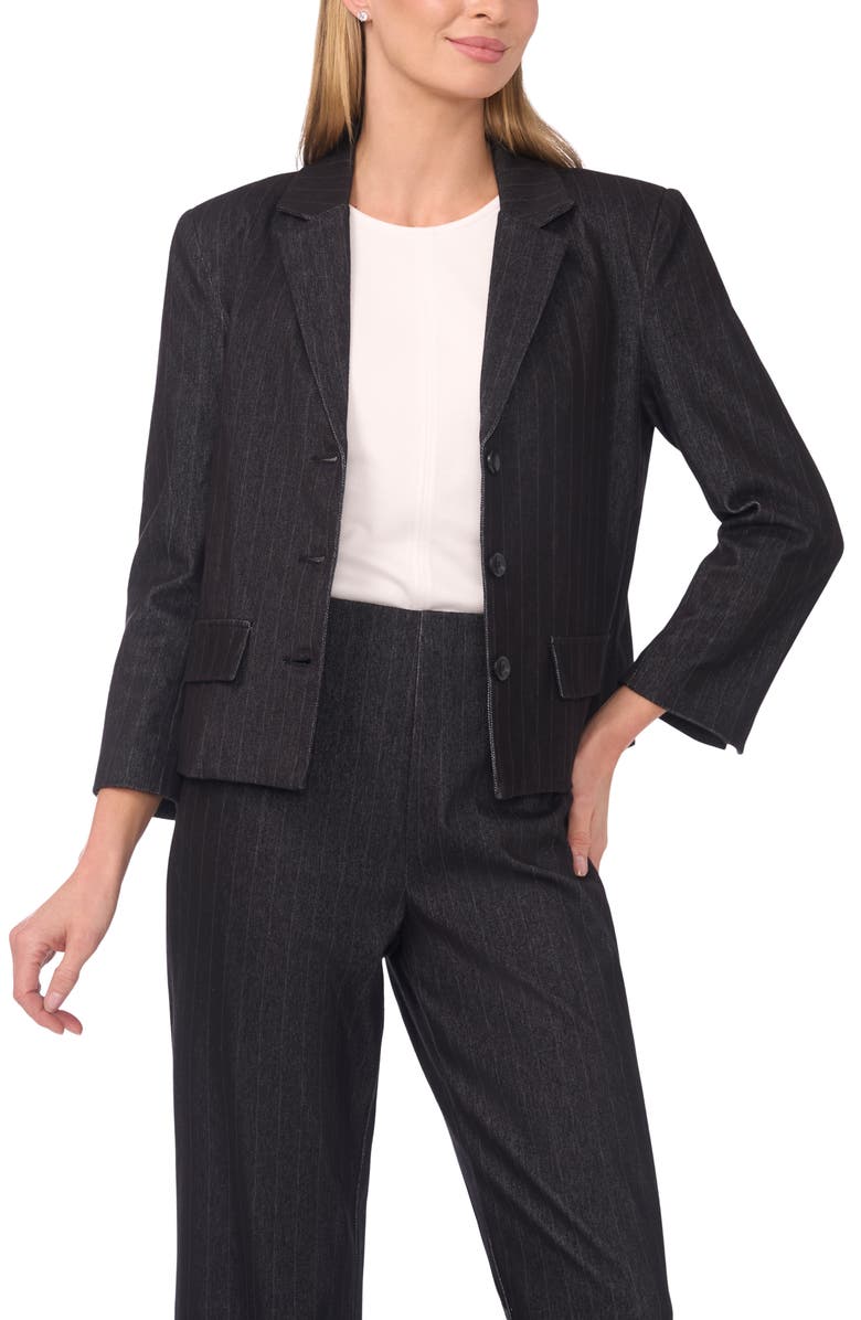 Halogen<sup>®</sup> Pinstripe Blazer, Main, color, Charcoal