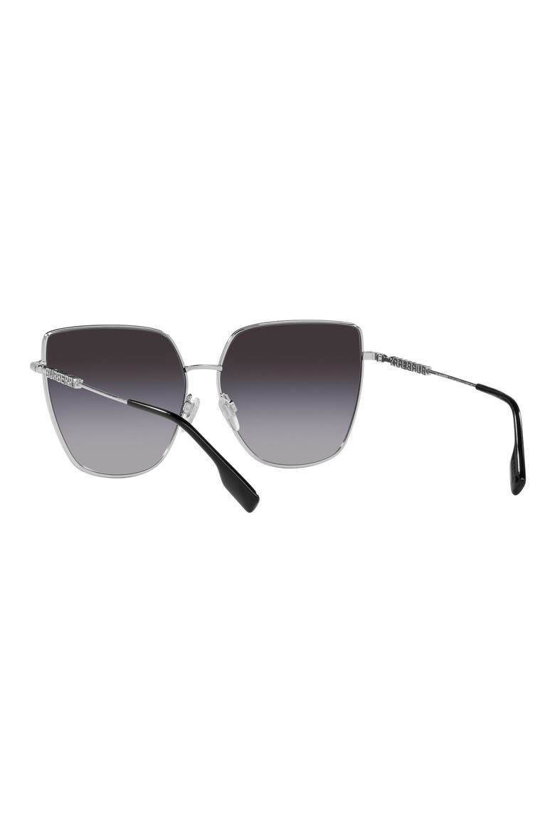 Alexis 61mm Gradient Irregular Sunglasses, Alternate, color, GREY FLASH
