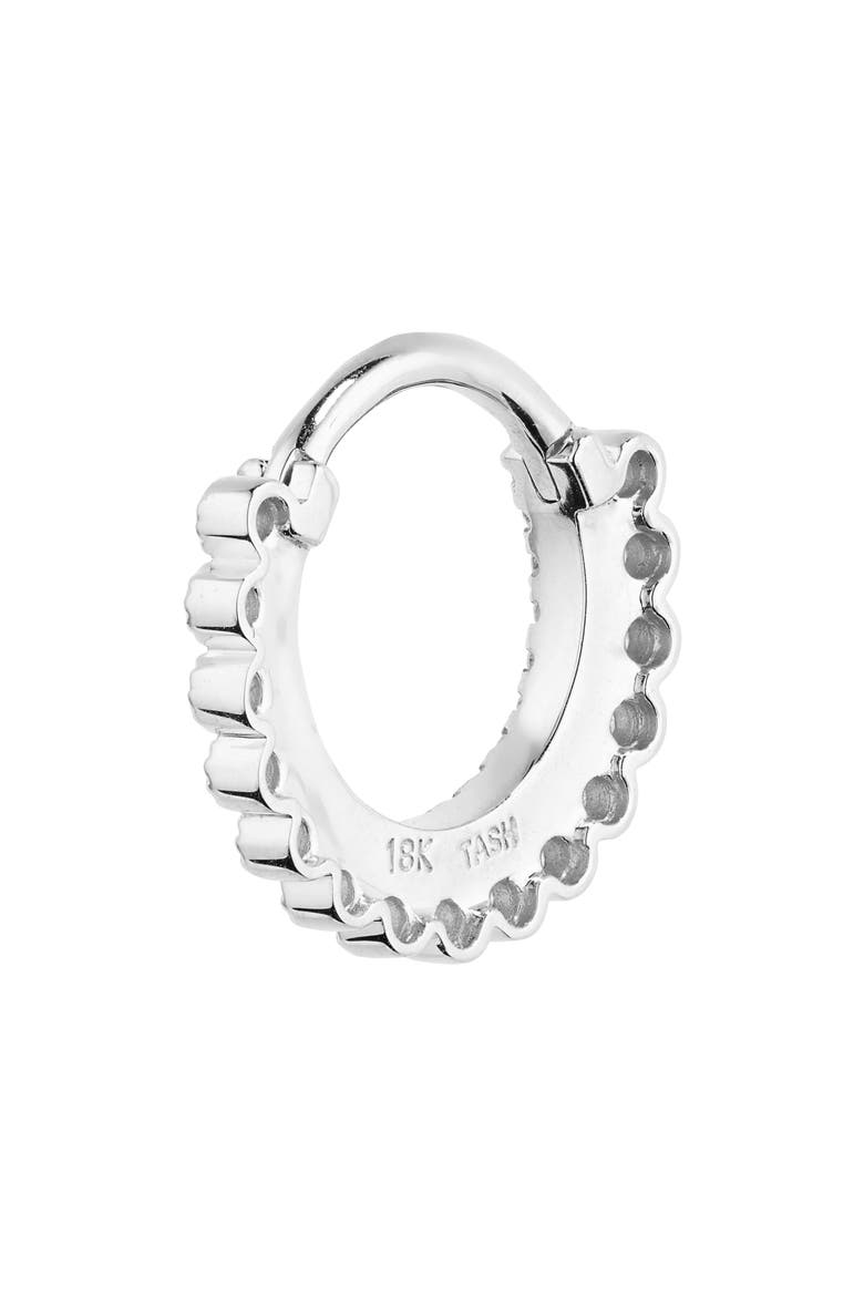 Apsara Single Diamond Hoop Earring, Alternate, color, WHITE GOLD