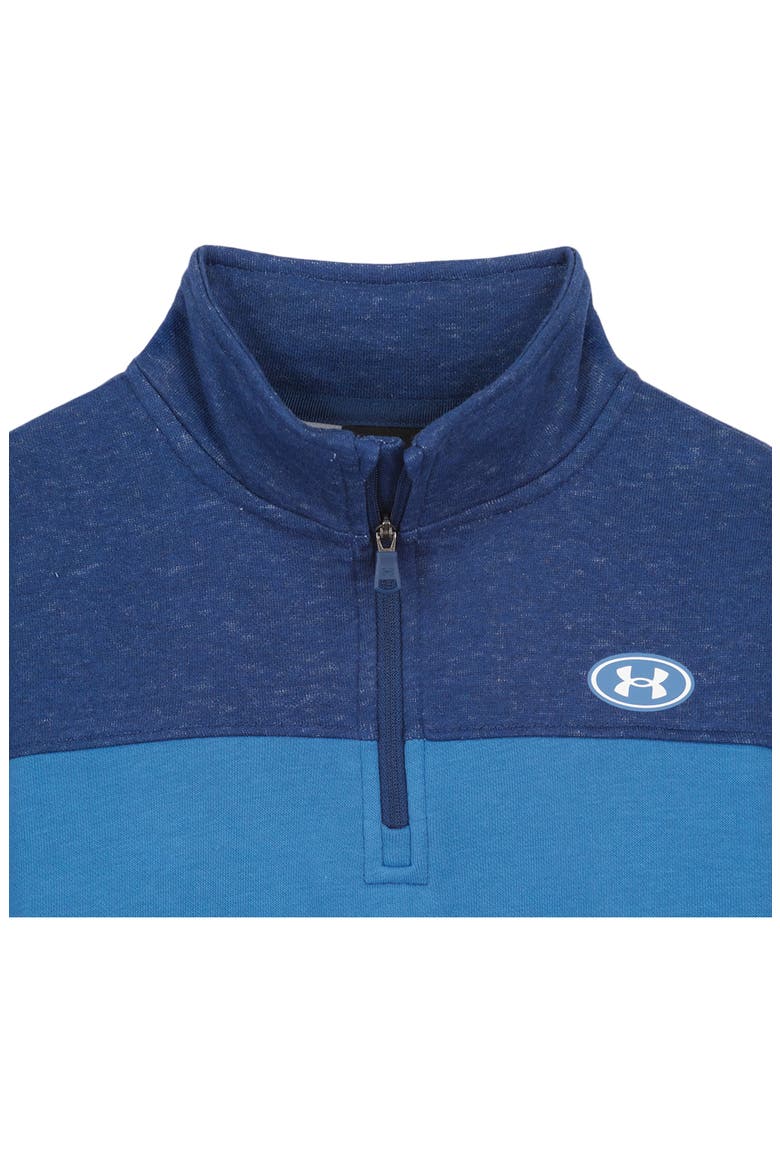 Kids' Colorblocked Quarter Zip Pullover and Pants Set, Alternate, color, AEGEAN BLUE
