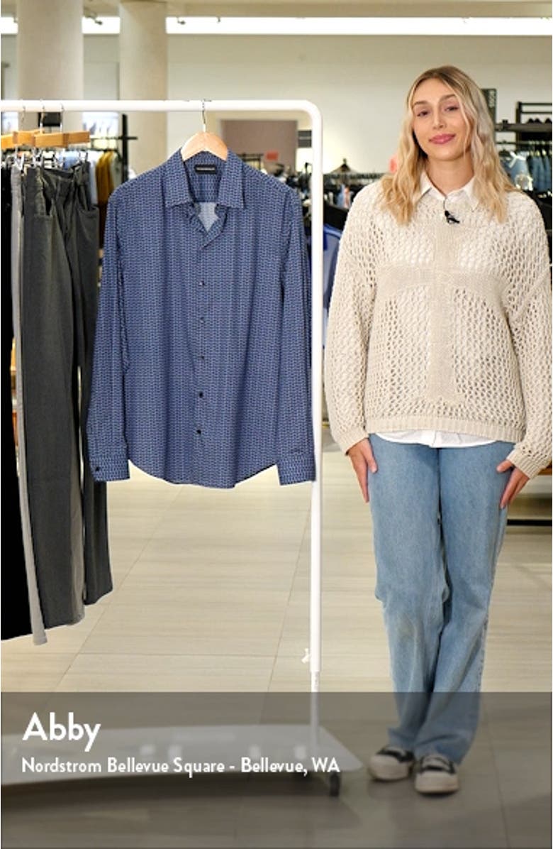 Geo Box Stretch Button-Up Shirt, sales video thumbnail