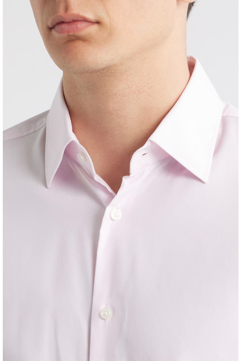 Hank Kent Slim Fit Performance Stretch Dress Shirt, Alternate, color, OPEN PINK