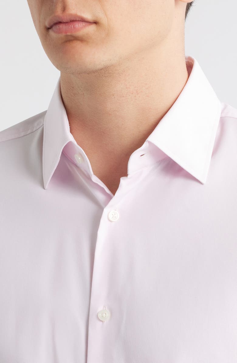 BOSS Hank Kent Slim Fit Performance Stretch Dress Shirt, Alternate, color, Open Pink