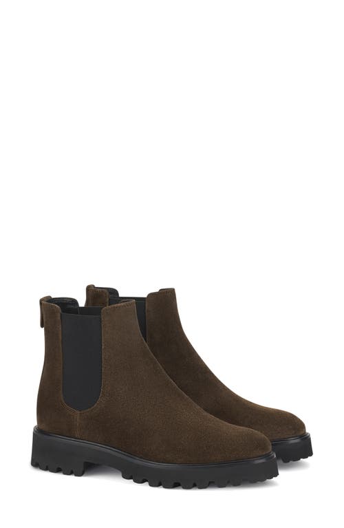 AGL Goldie Lug Sole Chelsea Boot in Forest 