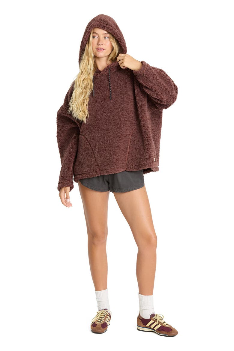 Time Out Sherpa Hoodie, Alternate, color, ESPRESSO