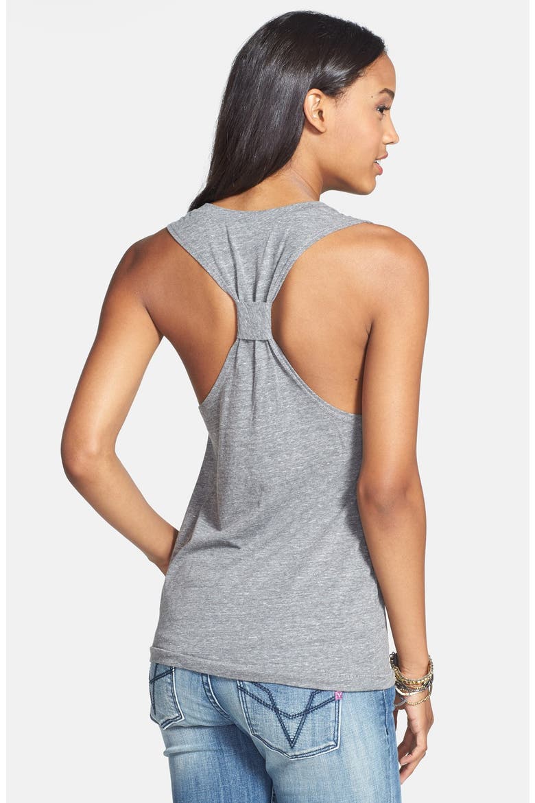 Cotton Racerback Tank, Alternate, color, HEATHER GREY