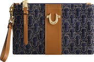 True Religion Quilted Horseshoe Wristlet Pouch