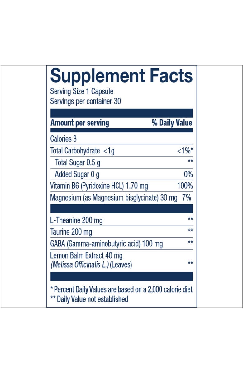 Wiley's Finest Daily Supplement for Stress Support with L-Theanine, GABA, Vitamin B6 & Magnesium - 30 Capsules, Alternate, color, NO COLOR
