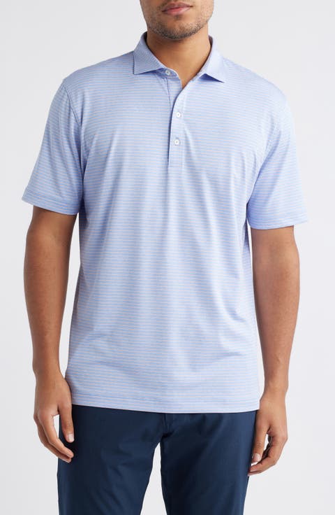 Michael Stripe Performance Golf Polo