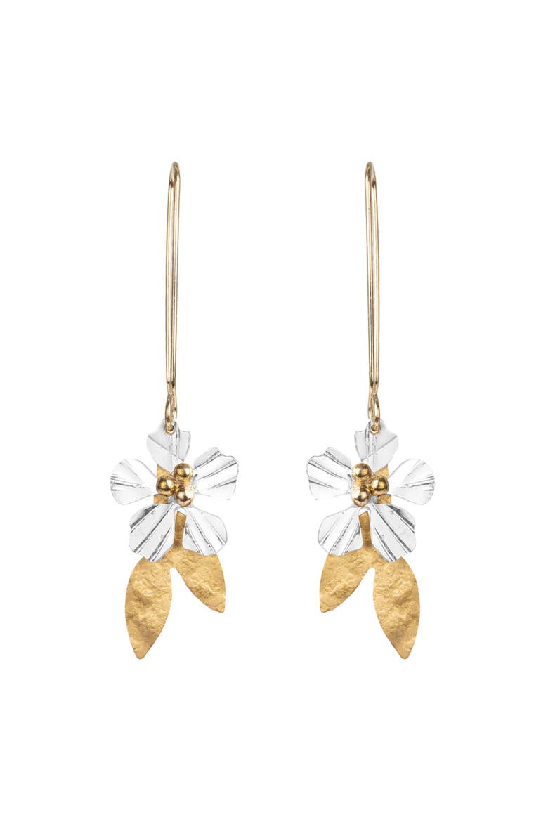 Sayuri Petal Dangle Earring, Main, color, Gold
