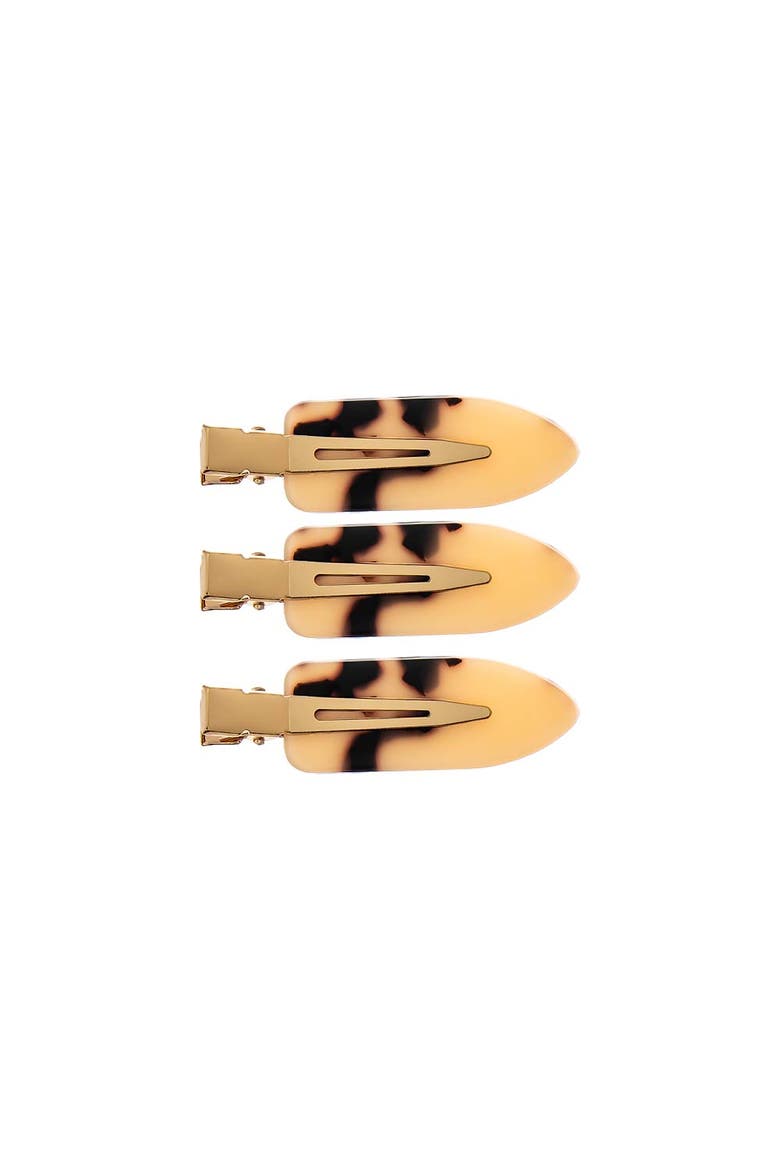 Neutral Tortoise Creaseless Clip Set, Main, color, Tortoise